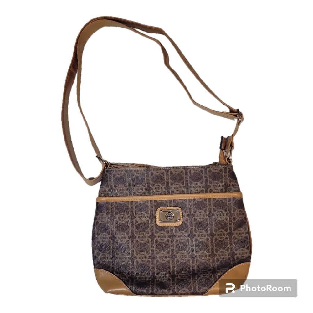Treviso Brown Faux Leather Shoulder Bag